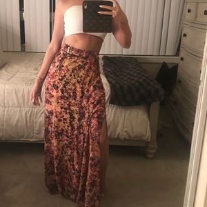 Bebe floral maxi skirt